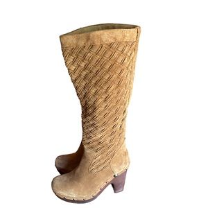 Ugg Woven Suede Knee High Boots